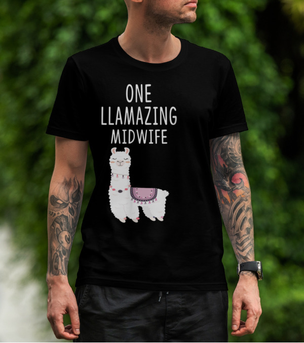 One Llamazing Midwife Llama T-Shirt