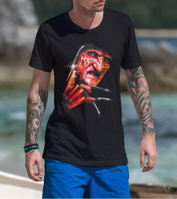Nightmare On Elm Street Freddy Krueger Claw Face T-Shirt