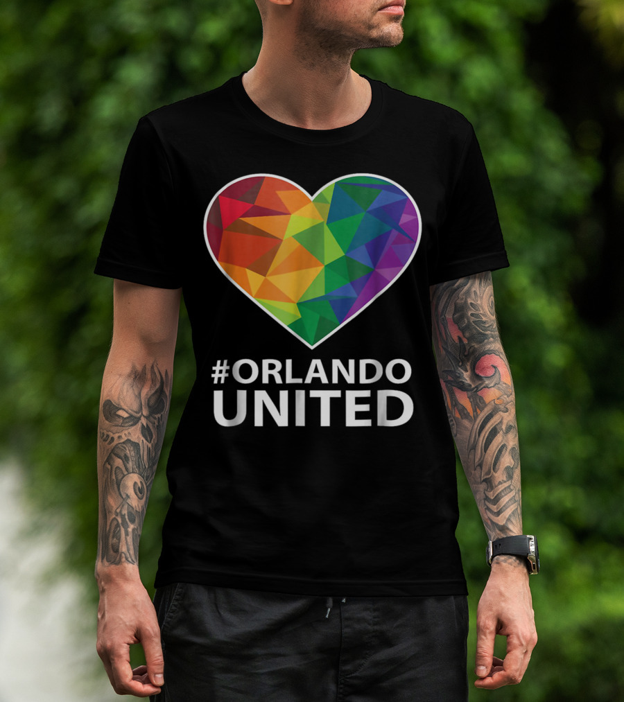 Orlando United Be Strong Multicolored Heart T-Shirt