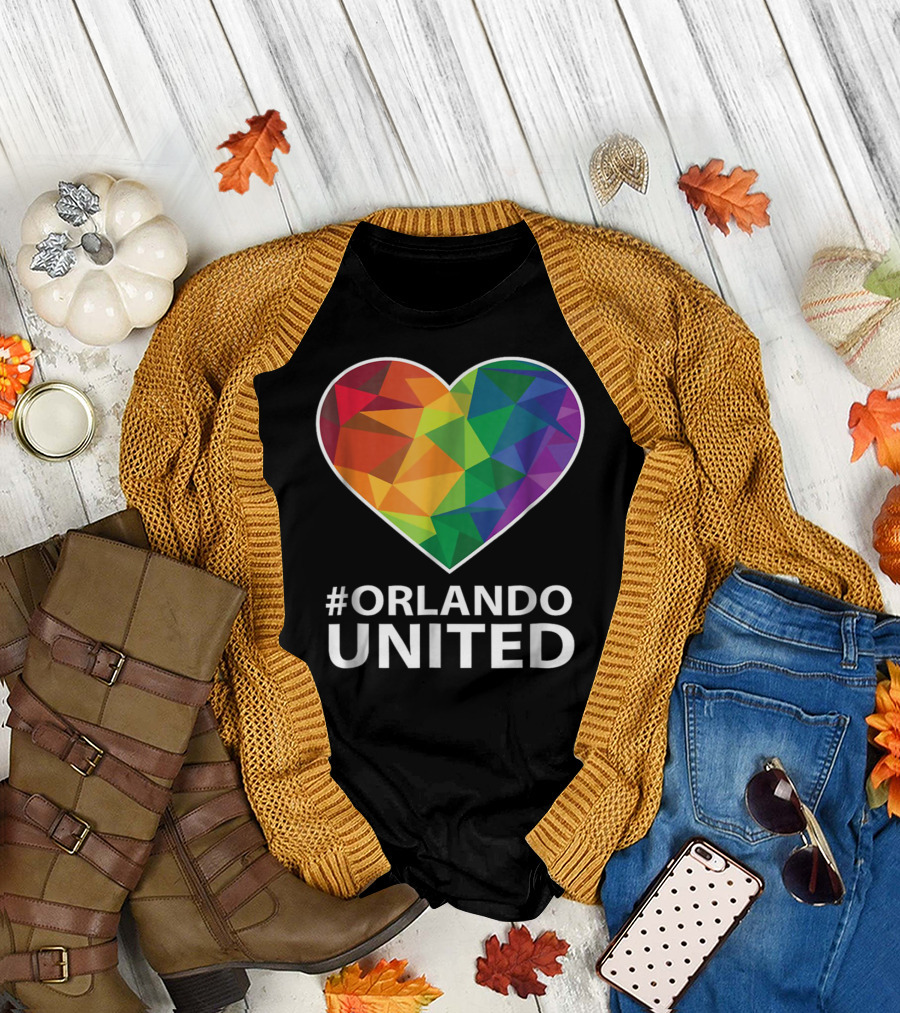 Orlando United Be Strong Multicolored Heart T-Shirt