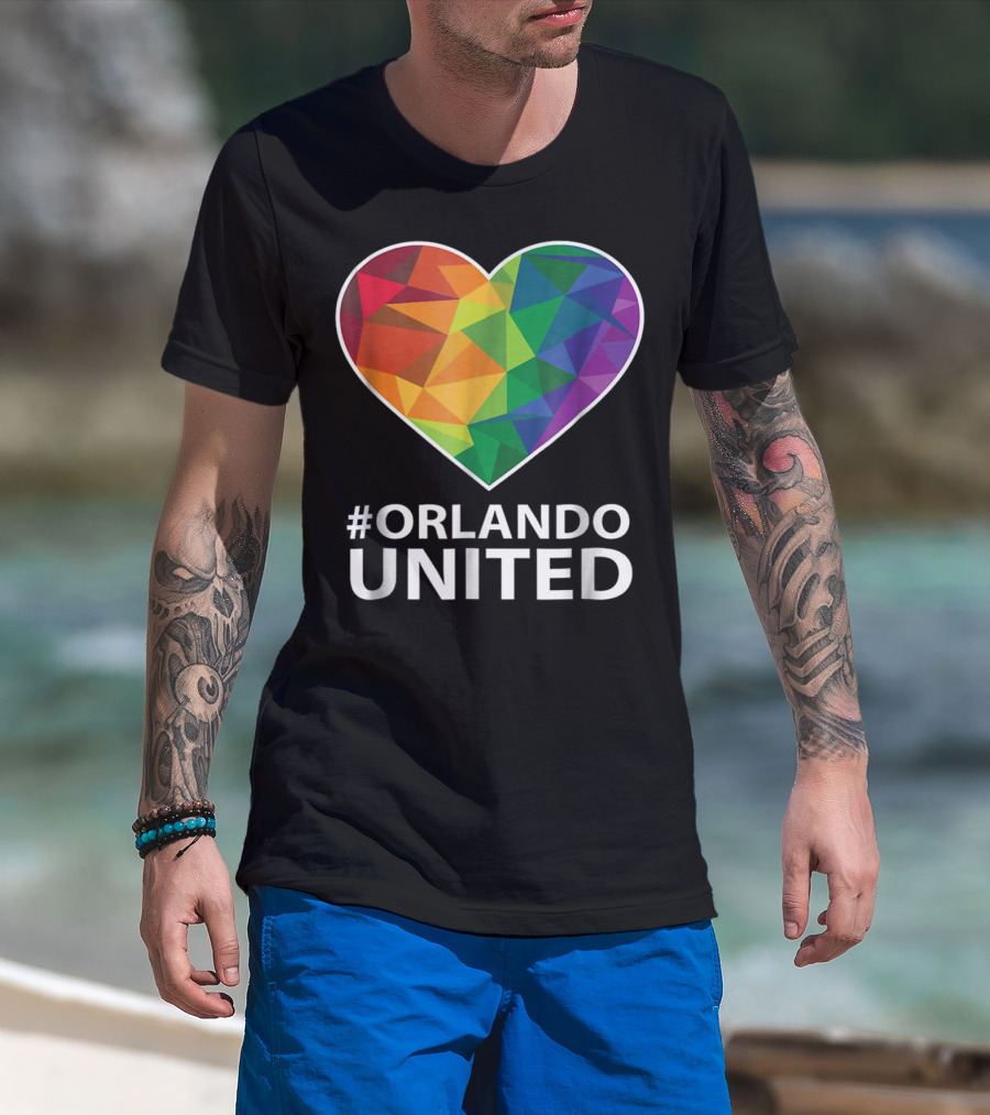 Orlando United Be Strong Multicolored Heart T-Shirt