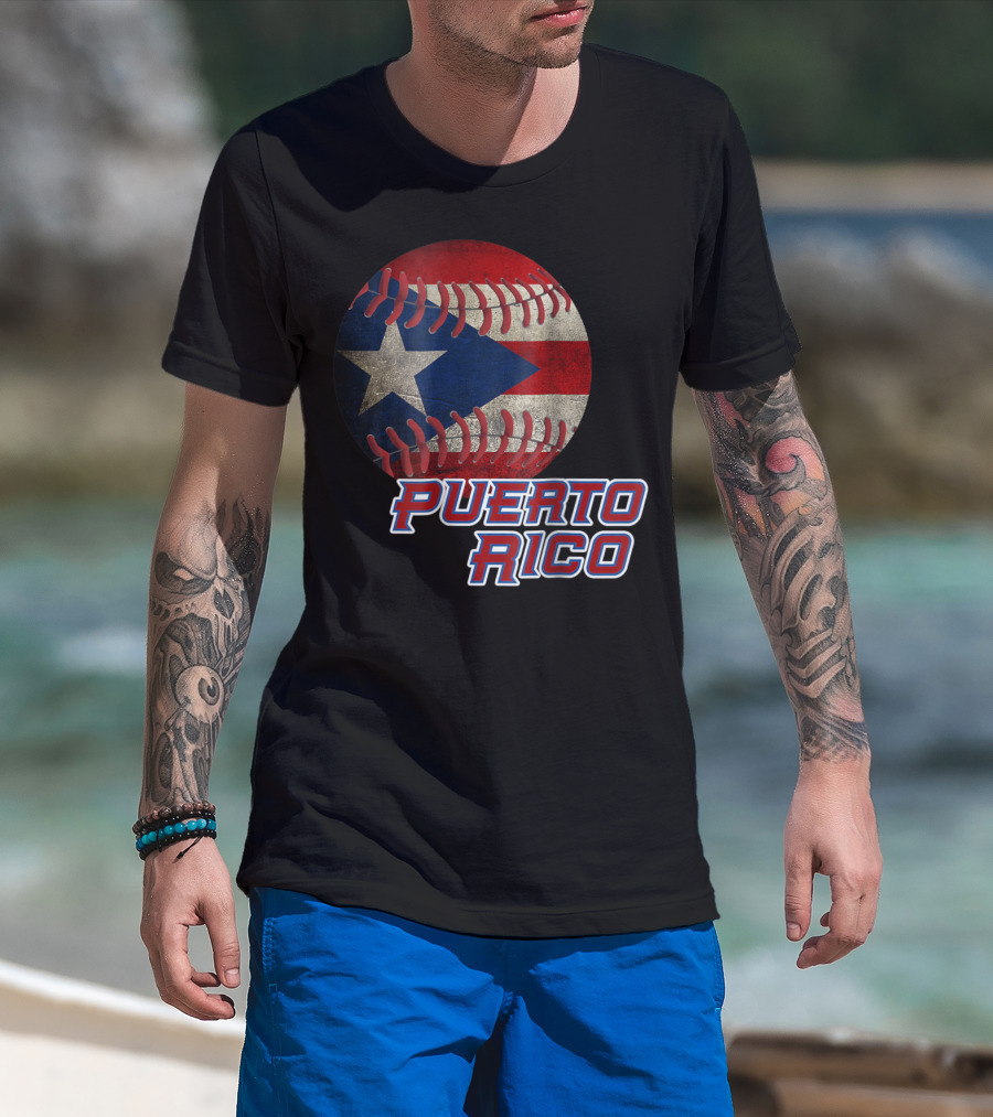 Boricua Pride Puerto Rico Flag Baseball T-Shirt