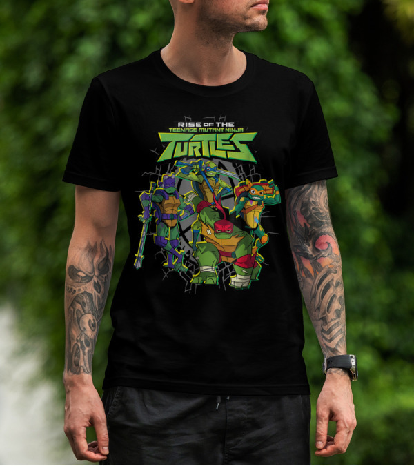 Rise Of The Teenage Mutant Ninja Turtles Team Action Poses T-Shirt
