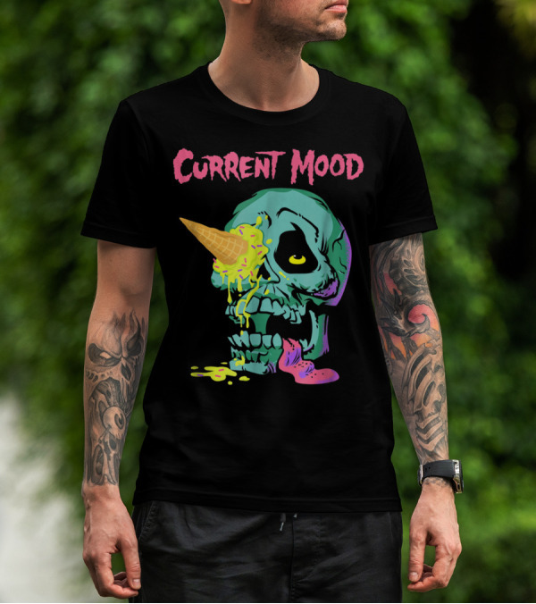 Current Mood Ice Cream Skull T-Shirt