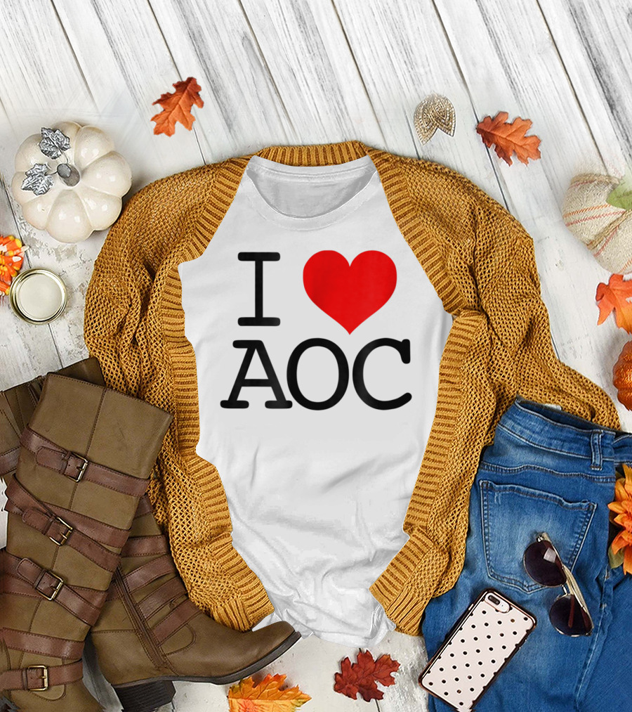 I Heart AOC Alexandria Ocasio Cortez Fan Love T-Shirt