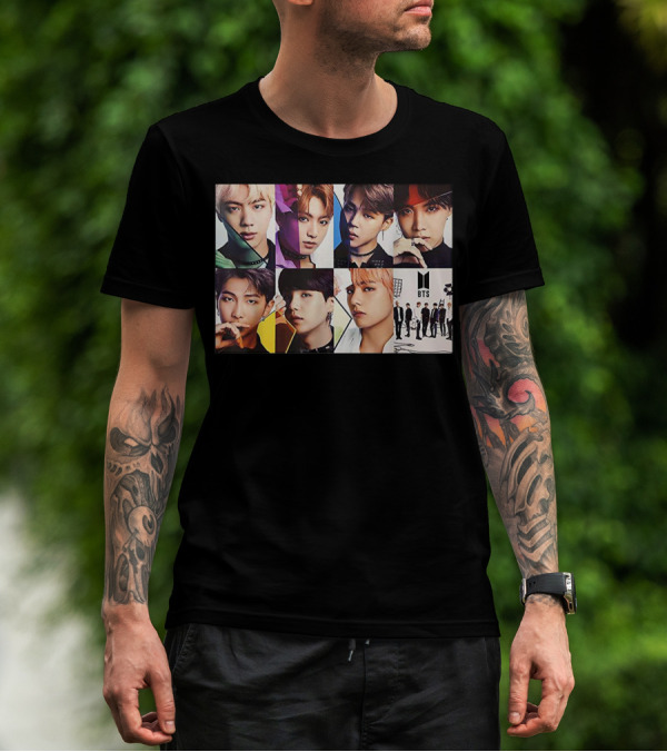 BTS Members Collage K Pop Fans T-Shirt