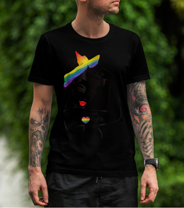 Lady Human Rights Rainbow Pride Iconic Empowerment T-Shirt