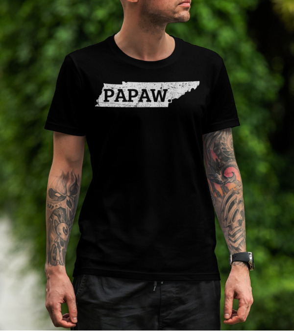 Papaw Tennessee State Map T-Shirt