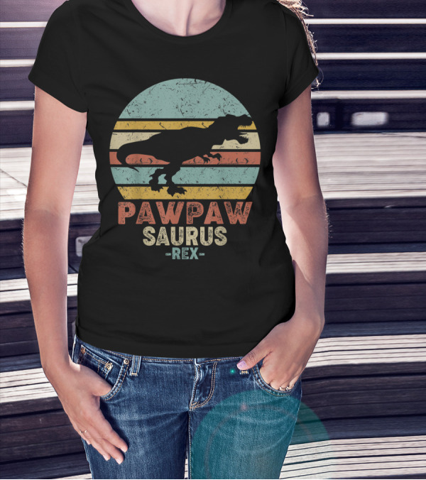 PawPawSaurus Rex Dinosaur Vintage Mens T-Shirt