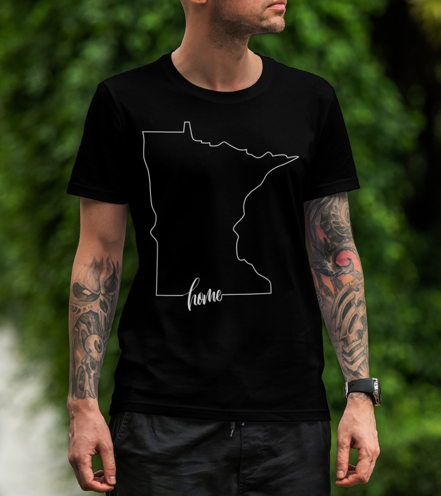 Minnesota State Outline Home Native T-Shirt