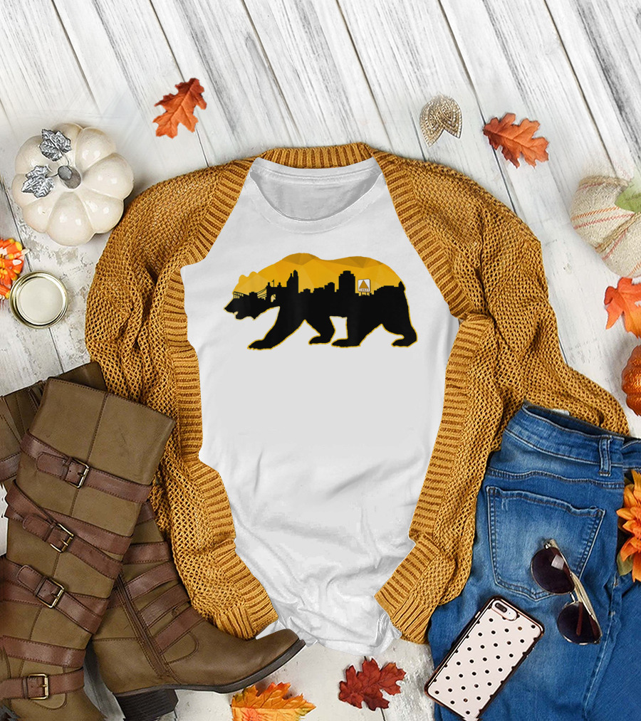 New England Bear Skyline Fear Beware of Boston T-Shirt