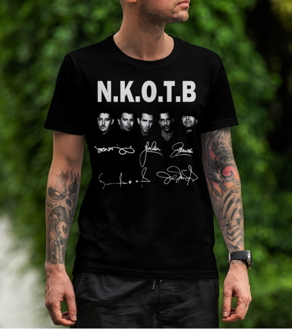 N.K.O.T.B Black Signature Vinyl Style Royal Band Members T-Shirt