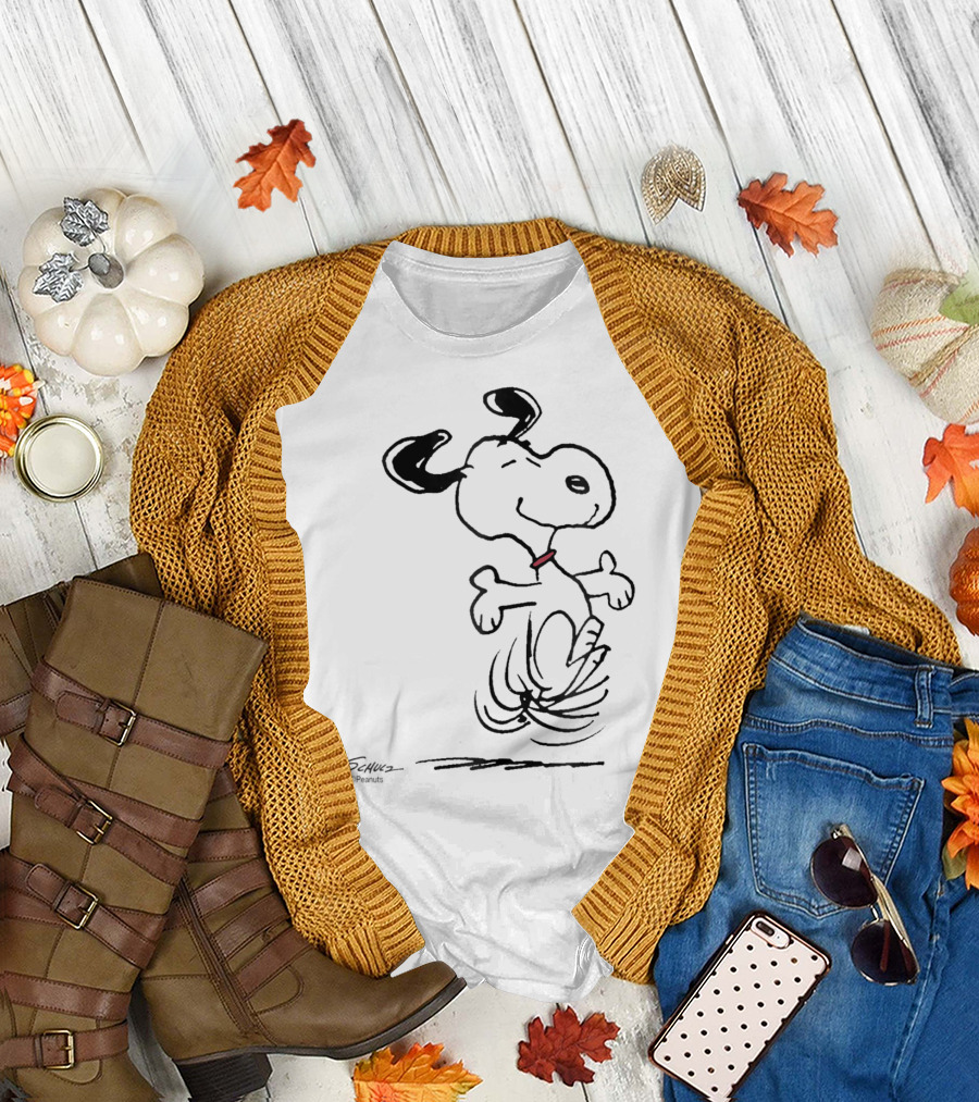 Snoopy Dancing Dog Peanuts Classic by Schulz T-Shirt