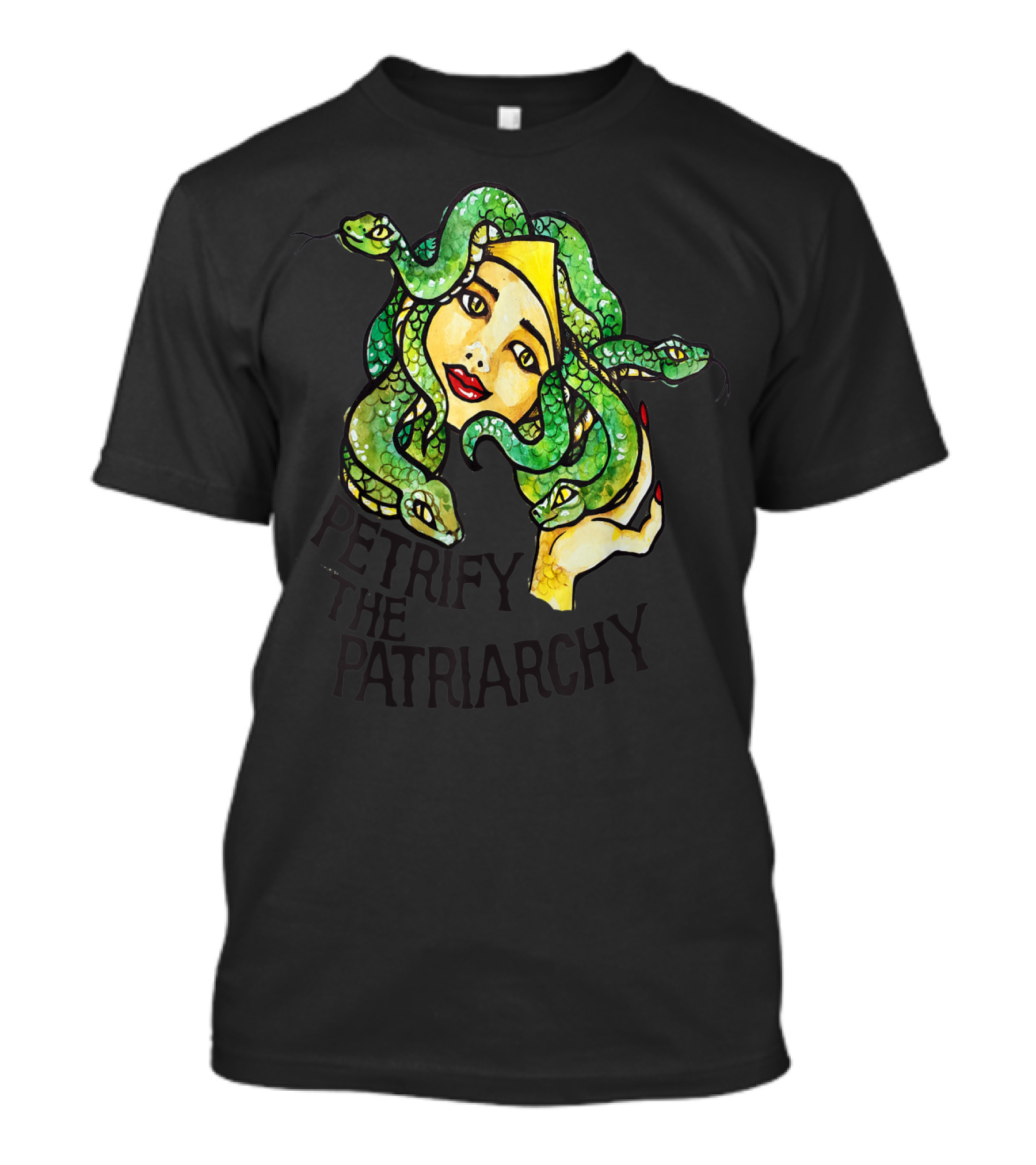 Petrify The Patriarchy Medusa Feminist Snake-Haired Woman T-Shirt