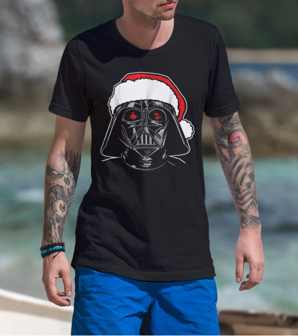 Darth Vader Santa Christmas Star Wars Sketch T-Shirt