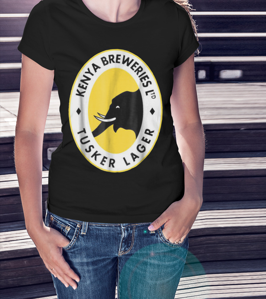 Kenya Breweries Ltd Tusker Lager African Elephant Icon T-Shirt