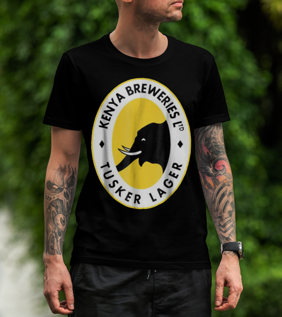 Kenya Breweries Ltd Tusker Lager African Elephant Icon T-Shirt