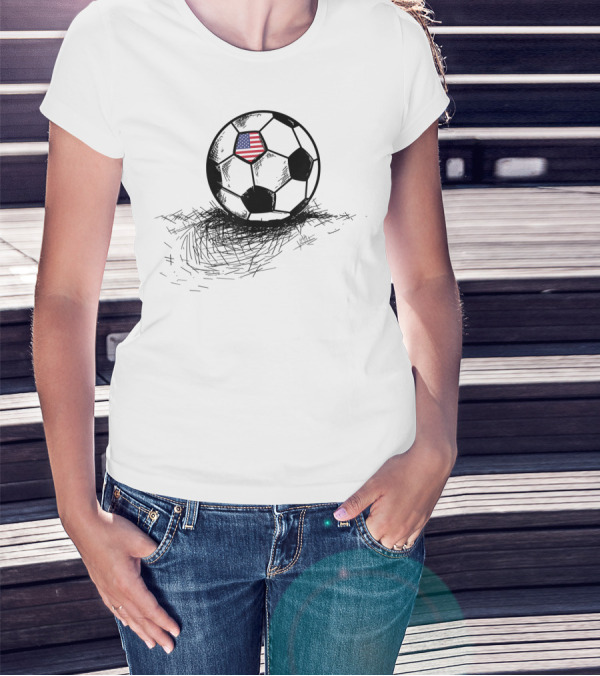 United States Soccer Ball Flag USA T-Shirt