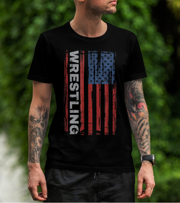 Wrestling USA Flag T-Shirt