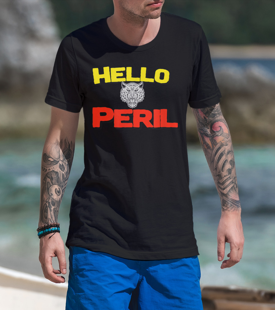 Hello Peril Band Logo Tiger Head T-Shirt