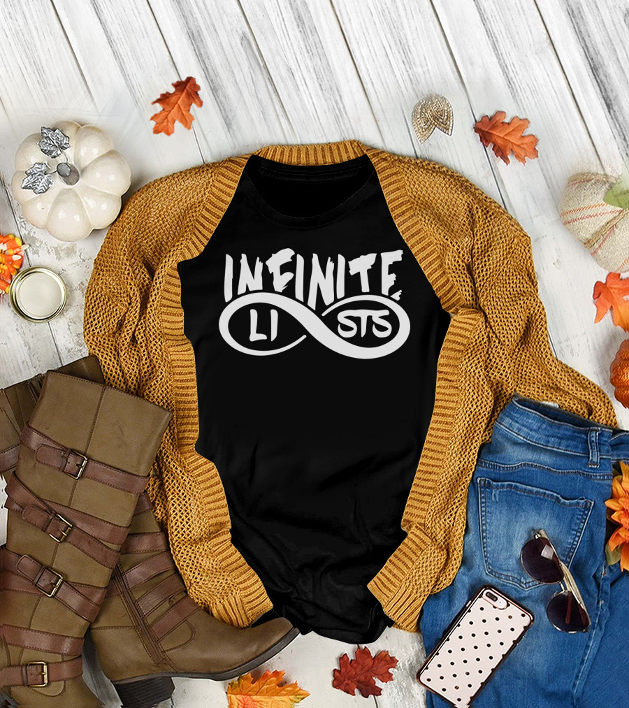 INFINITE LISTS Logo with Infinity T-Shirt