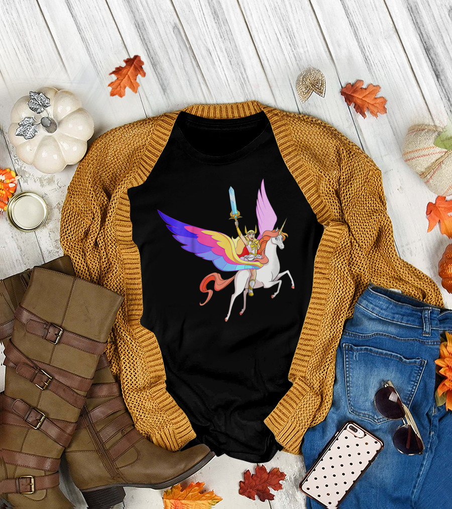 She Ra Kids DreamWorks Action Adventure with Swift Wind Pegasus T-Shirt