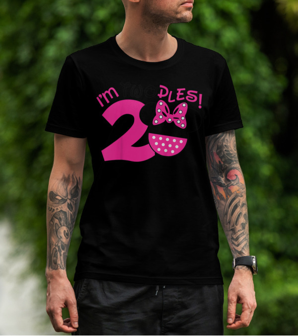 I'm Two Ples Mouse 2nd Birthday T-Shirt