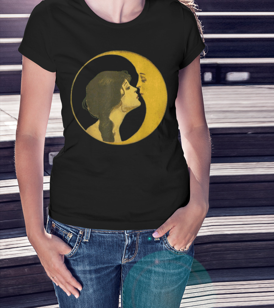 Kiss The Man On The Moon Vintage Celestial T-Shirt
