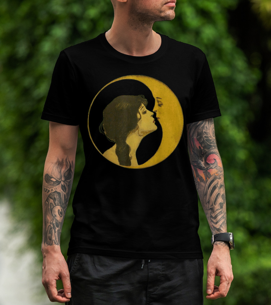 Kiss The Man On The Moon Vintage Celestial T-Shirt