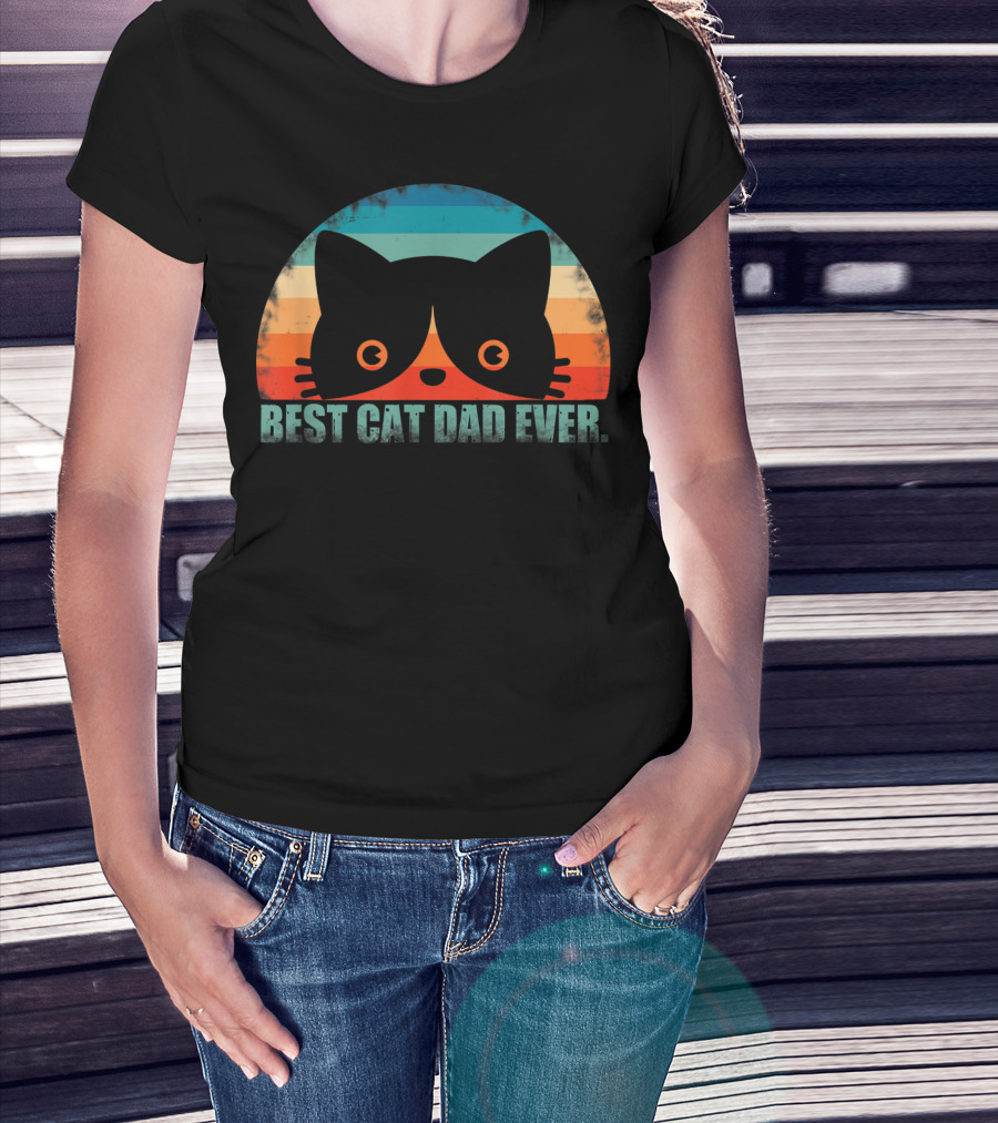 Best Cat Dad Ever Mens Father's Day From Wife T-Shirt