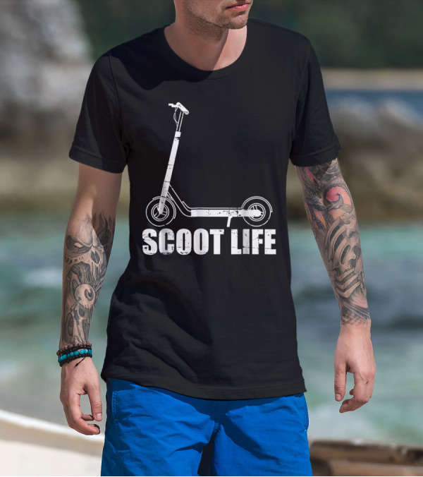 Scoot Life Kick Scooter Riders Mens T-Shirt