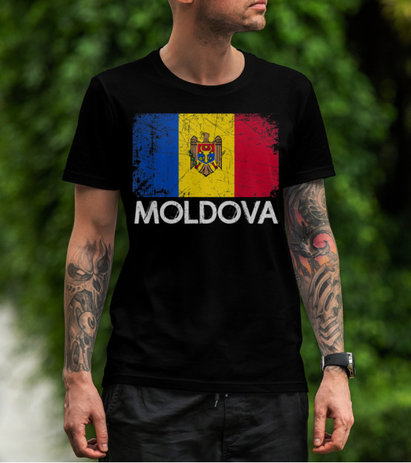 Vintage Moldovan Flag Moldova T-Shirt