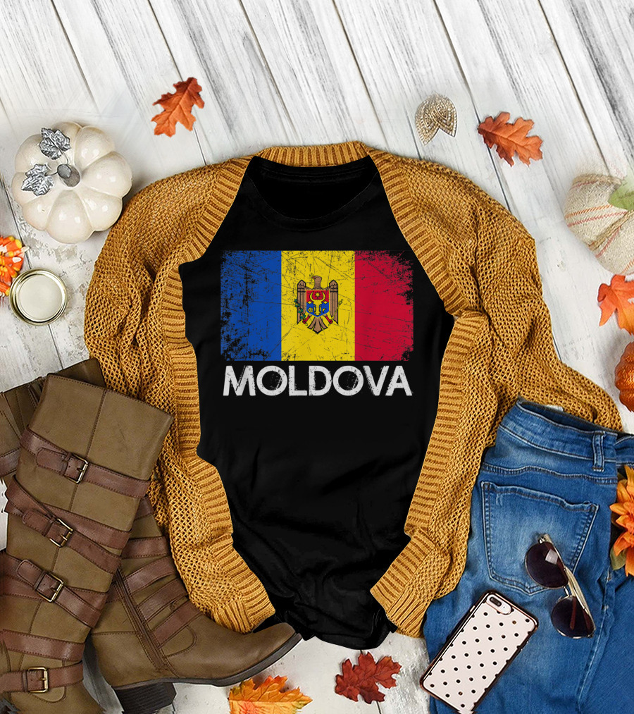 Vintage Moldovan Flag Moldova T-Shirt