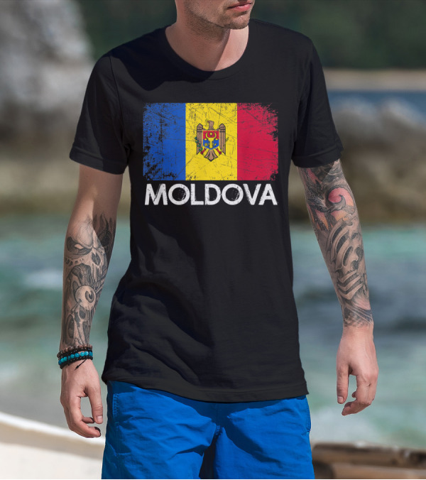 Vintage Moldovan Flag Moldova T-Shirt