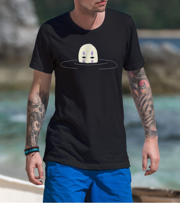 No Face Spirited Away Pastel Aesthetic Grunge Floating Mask T-Shirt