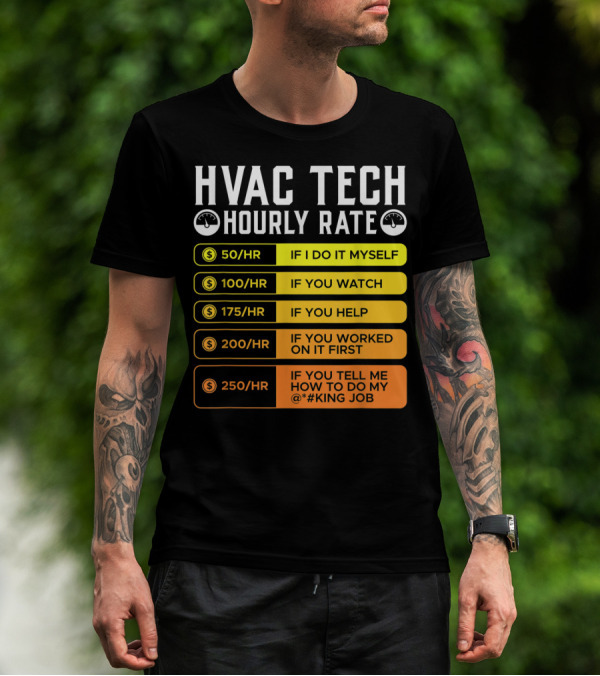 HVAC Technician Hourly Rate: If I Do It Myself, If You Watch, If You Help, If You Worked On It First, If You Tell Me How To Do My Job T-Shirt