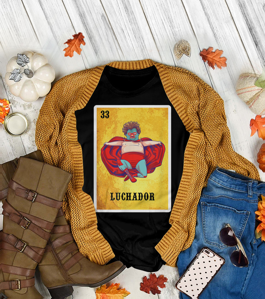 Luchador Masked Wrestler El Lucha Libre Number 33 T-Shirt