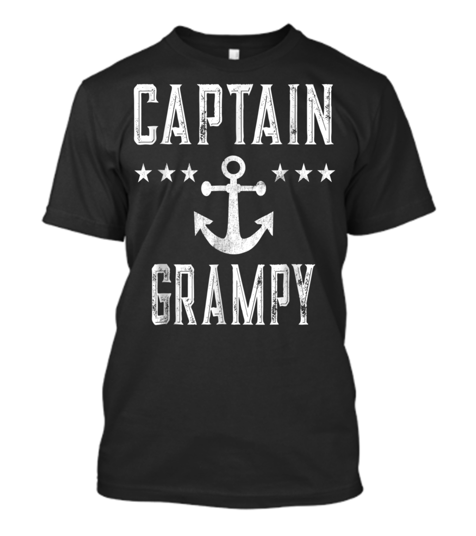 Captain Grampy Vintage Anchor Stars Family Cruise T-Shirt