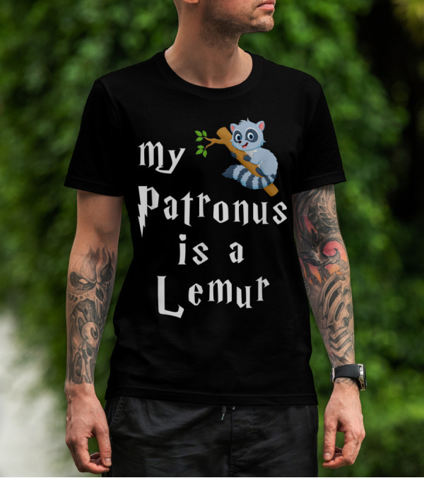 My Patronus Is A Lemur Cute Lemurs Magic Humor T-Shirt