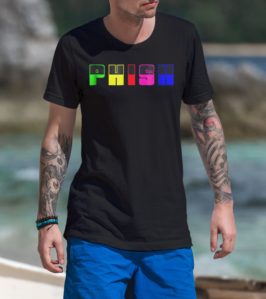 Nite Lite PHISH Neon Color Blocks T-Shirt