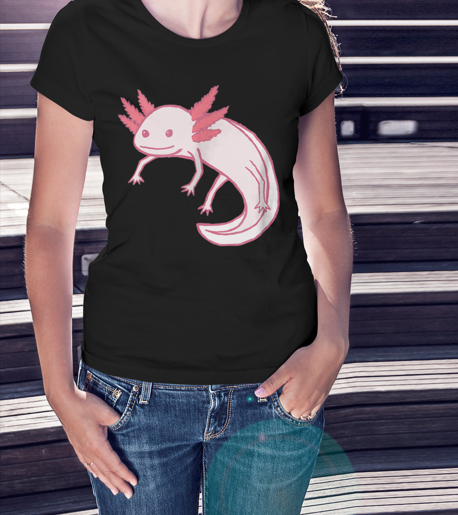 Pink Axolotl Cute Animal T-Shirt