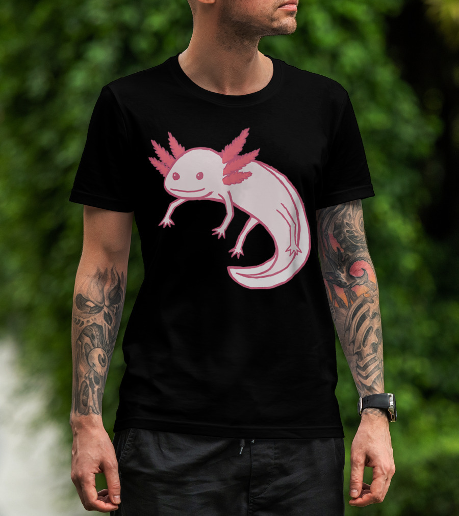 Pink Axolotl Cute Animal T-Shirt