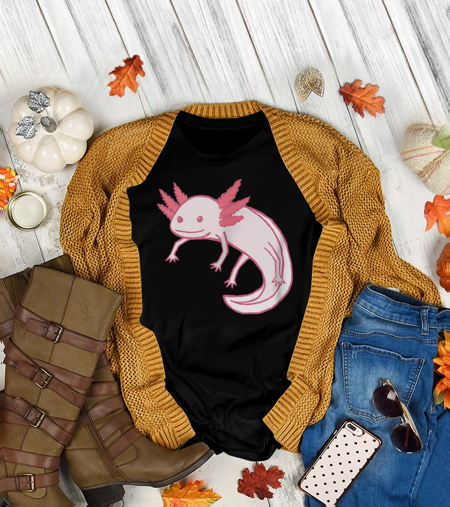 Pink Axolotl Cute Animal T-Shirt