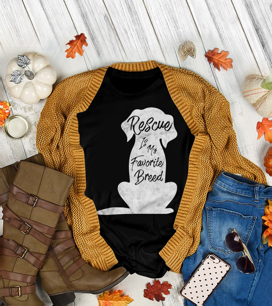 Rescue Is My Favorite Breed Dog T-Shirt