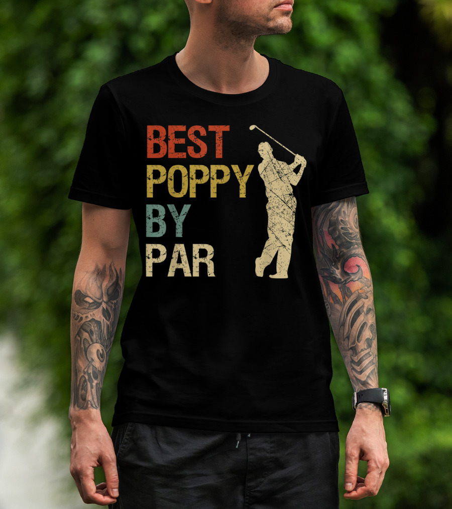 Best Poppy By Par Retro Vintage Golf T-Shirt
