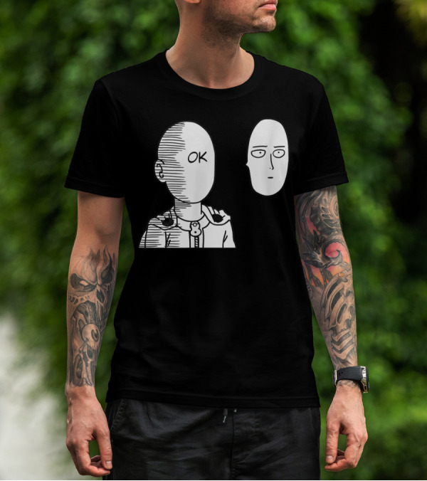 Saitama OK Face Oppai Otaku Manga T-Shirt