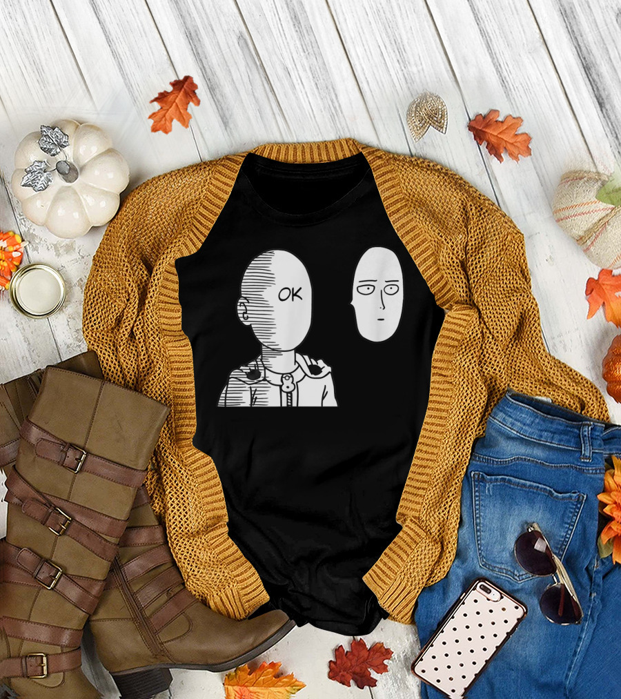 Saitama OK Face Oppai Otaku Manga T-Shirt