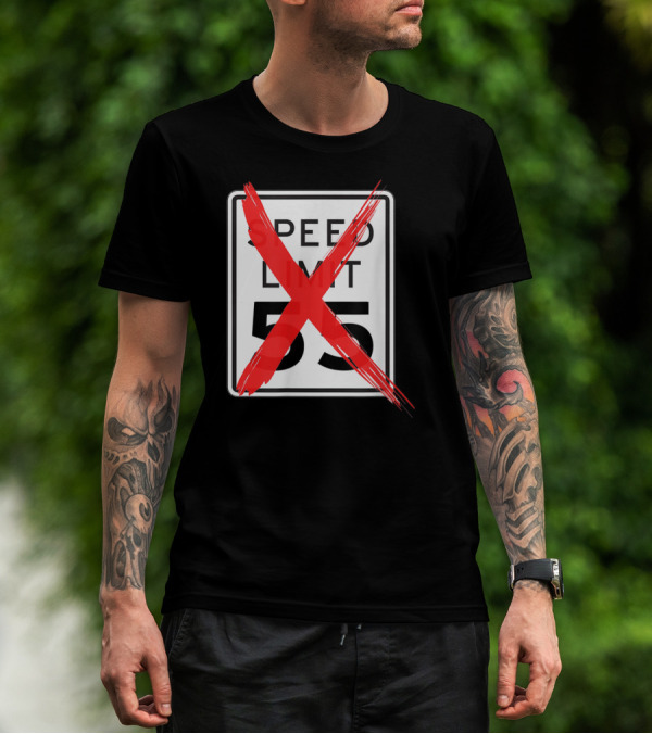 Speed Limit 55 Red Crossed Car Enthusiast T-Shirt