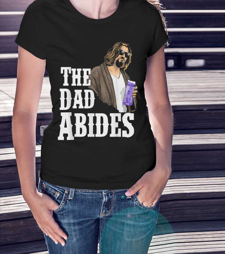 The Dad Abides Cool Milk Carton Robe Sunglasses T-Shirt
