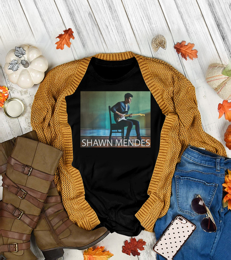 SHAWN MENDES Three Empty Words Mendes Guitar Player T-Shirt